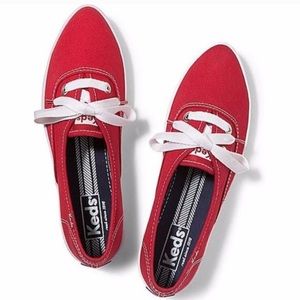 Keds red pointed sneakers size 6.5
